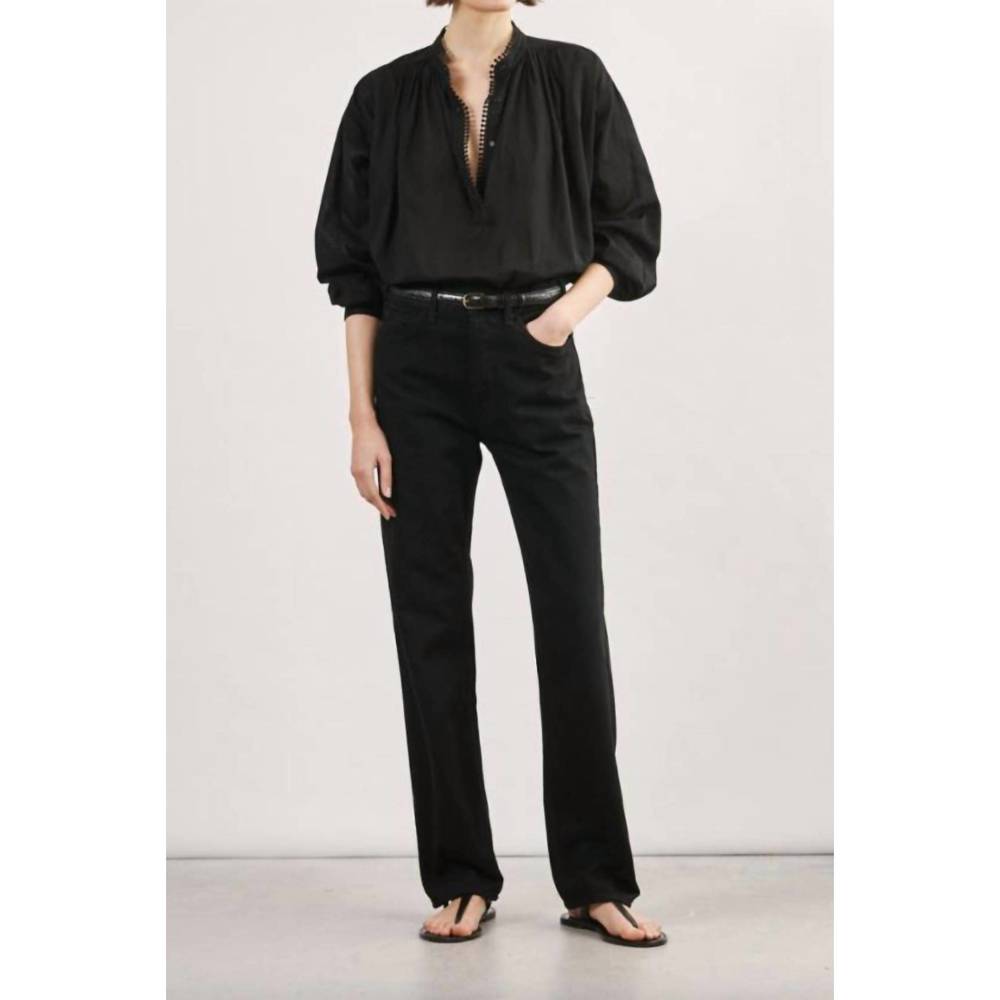 NILI LOTAN women's smith jeans in distressed black